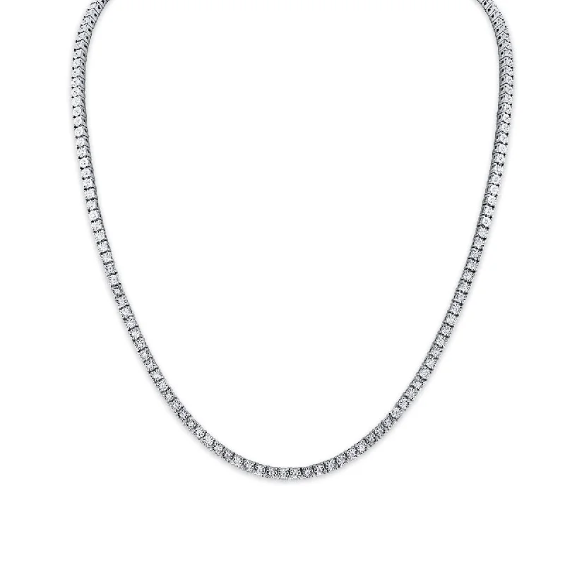 2 CTW Diamond 20-inch Tennis Necklace in Sterling Silver