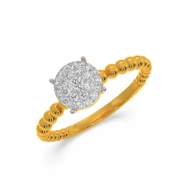 Round Solitaire Look Ring