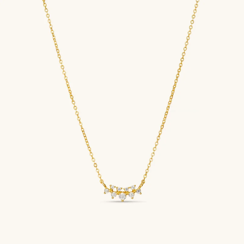 Solid Gold Marquise Necklace