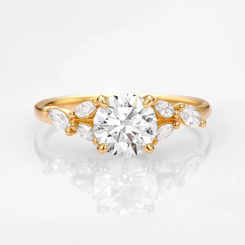 1.0ct Round Lab Grown Diamond Gold Engagement Ring