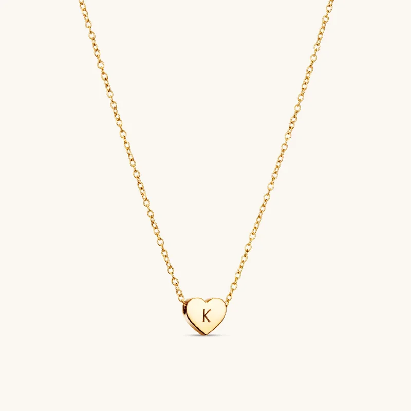 Amo Heart Necklace in Gold