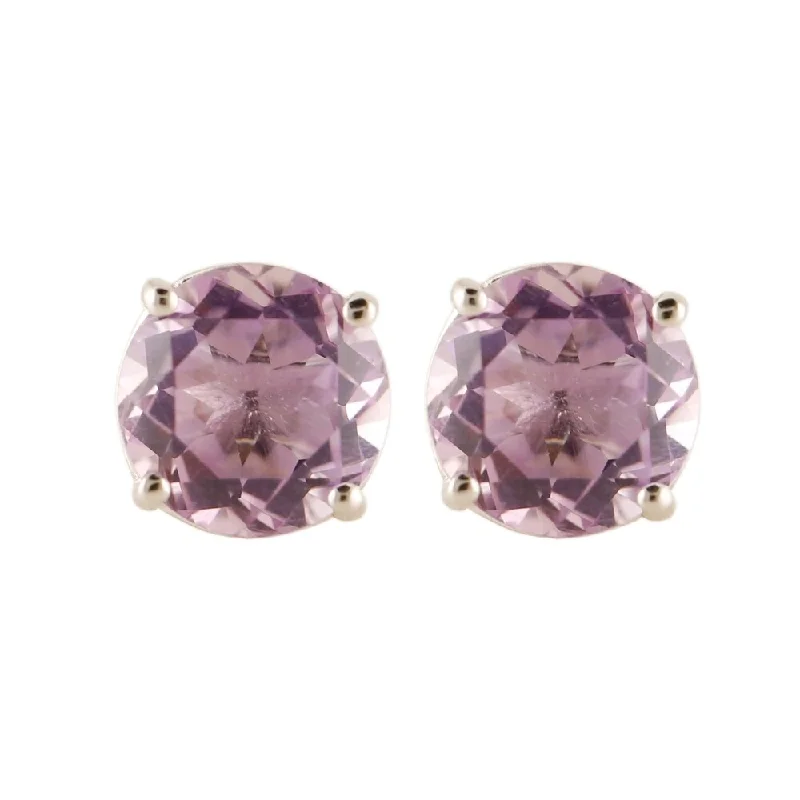 Pink Amethyst Stud earrings