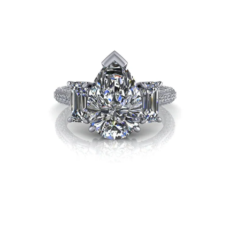 Baylor No. 1 Moissanite Ring