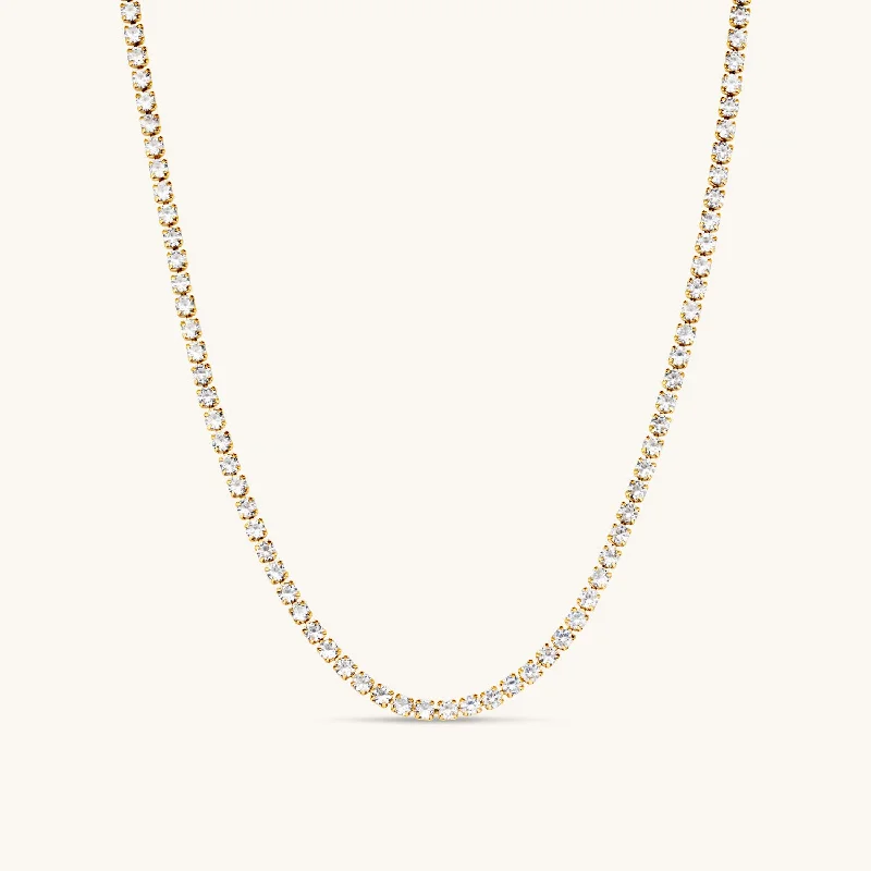 The Tennis Necklace Gold