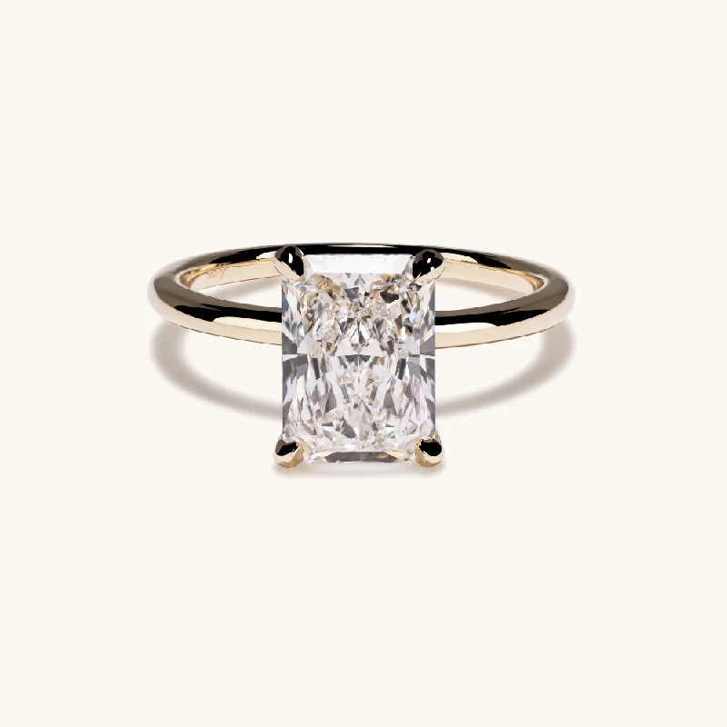 2.59 Radiant Lab Diamond Engagement Ring