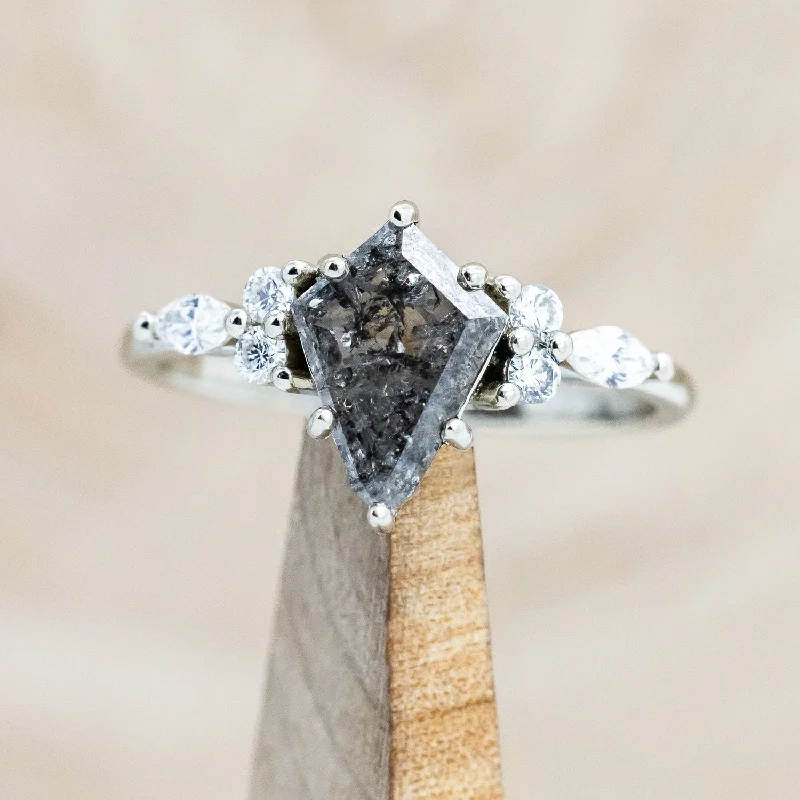 "SAGE" - ENGAGEMENT RING WITH DIAMOND ACCENTS - MOUNTING ONLY - SELECT YOUR OWN STONE