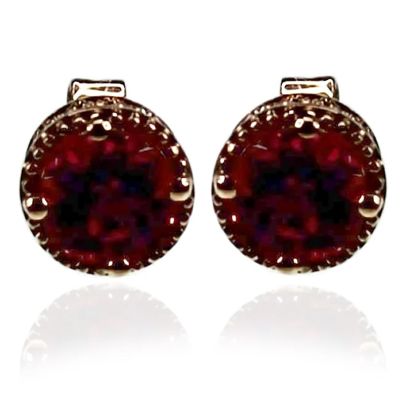 14KT Gold Pink Tourmaline Stud Earrings