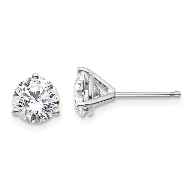 14k White Gold Lab Grown Diamond Stud Earrings (1.50 cttw, Clarity- SI1-SI2, Color- G-H)