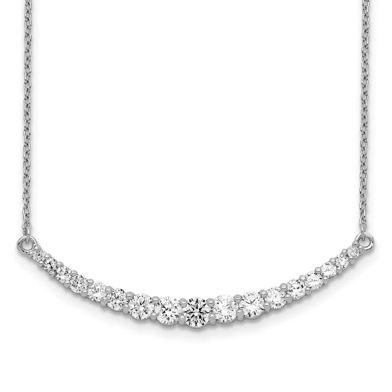 Sterling Silver Cubic Zirconia 18-inch Necklace