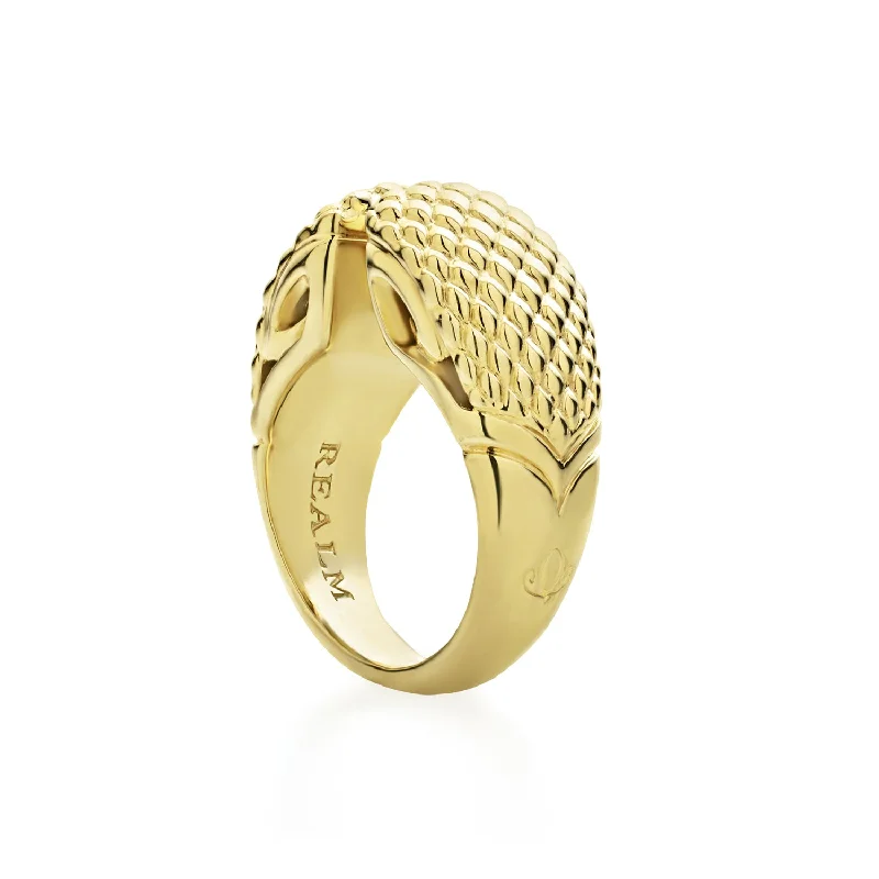 Spirit Python Stack Ring 13mm - 18K Gold Vermeil