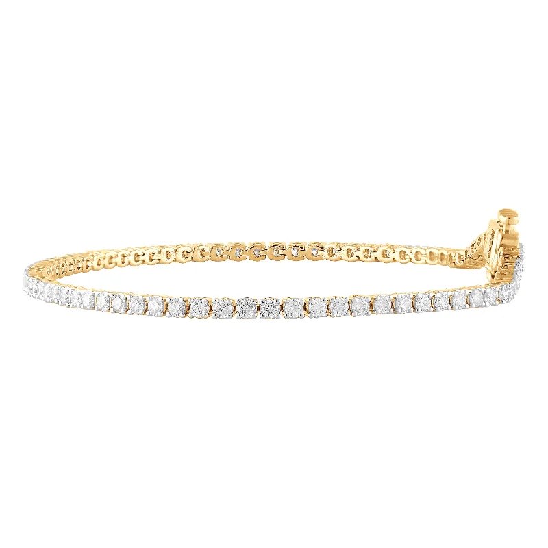 Meera Tennis Bracelet with 2.00ct of Laboratory Grown Diamonds in 9ct Yellow Gold