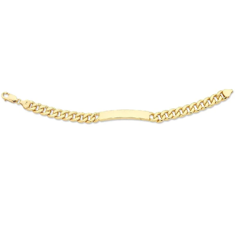 9ct Yellow Gold Silver Infused ID Bracelet