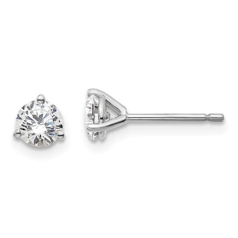 14k White Gold Lab Grown Diamond Stud Earrings (2/3 cttw, Clarity- SI1-SI2, Color- G-H)