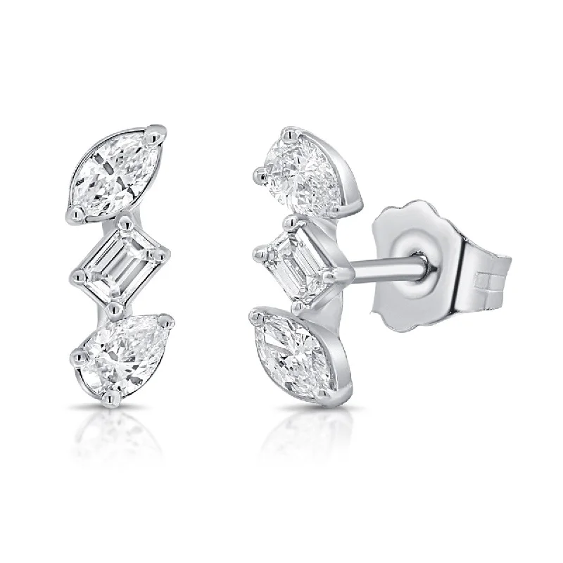 Joelle Diamond Earrings 14K Gold Fancy Shape