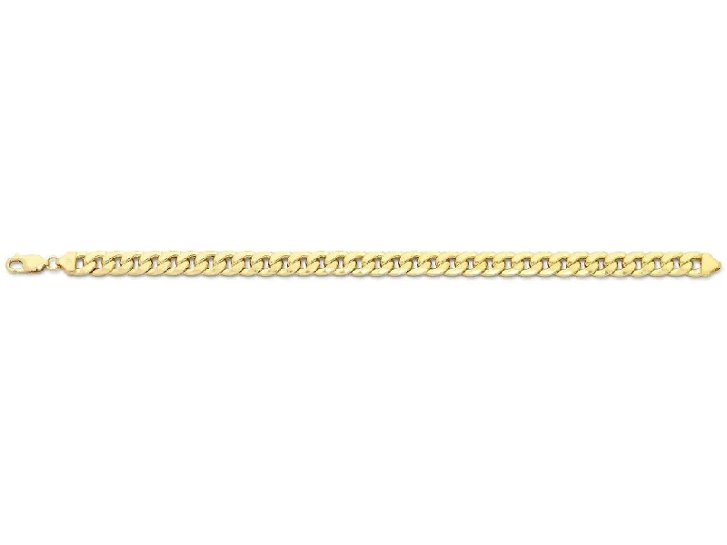 9ct Yellow Gold Solid Curb Bracelet