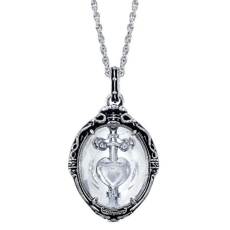 Disney X RockLove SNOW WHITE Dagger Heart Intaglio Pendant