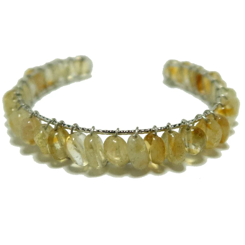 Citrine Bracelet Cuff Jiving Jewelry 18-Karat Gold