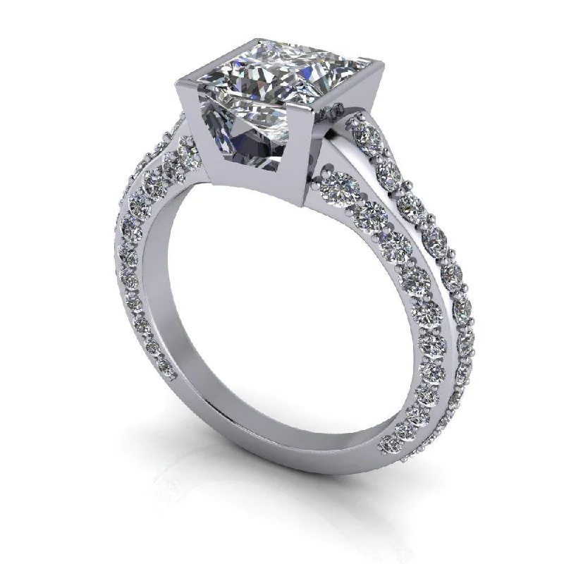 Princess No. 5 Moissanite Ring