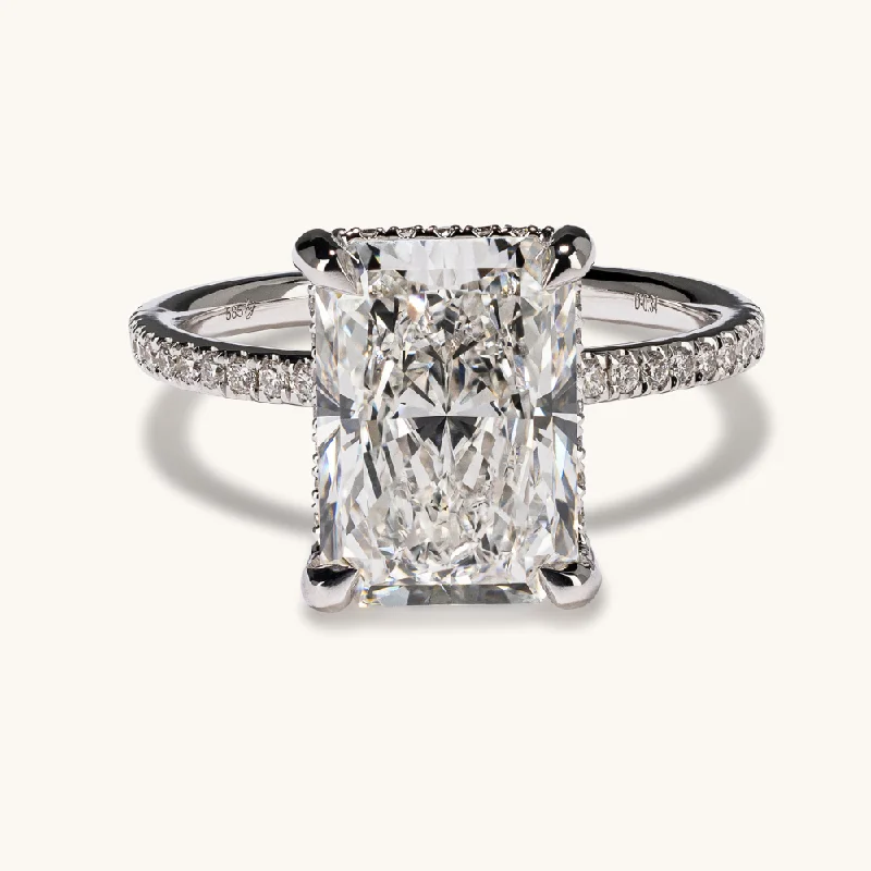 4.58 Radiant Lab Diamond Engagement Ring