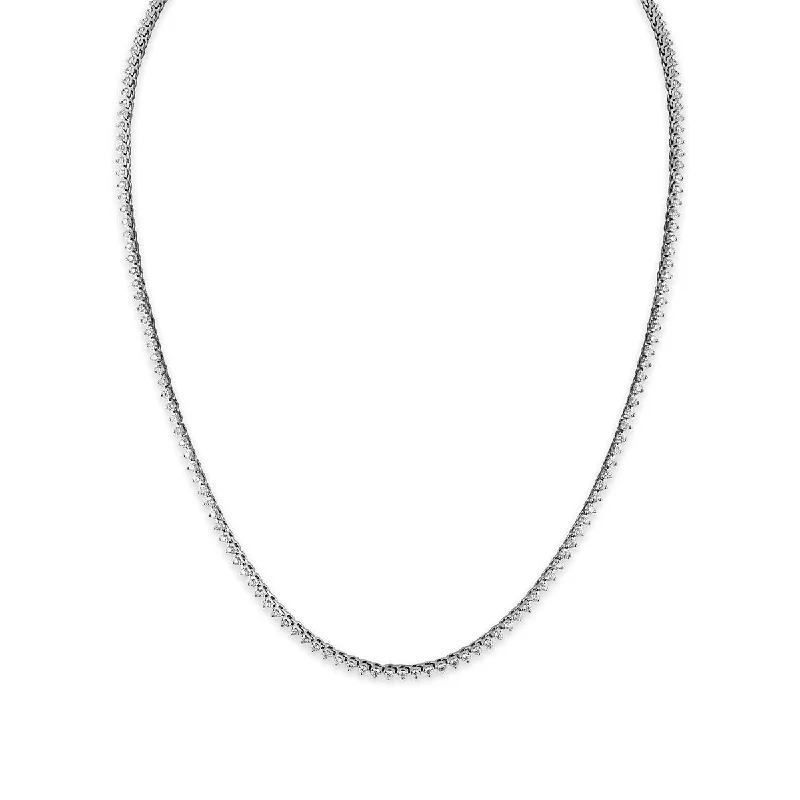 Signature EcoLove 3 CTW Lab Grown Diamond 18-inch Tennis Necklace in 14KT White Gold