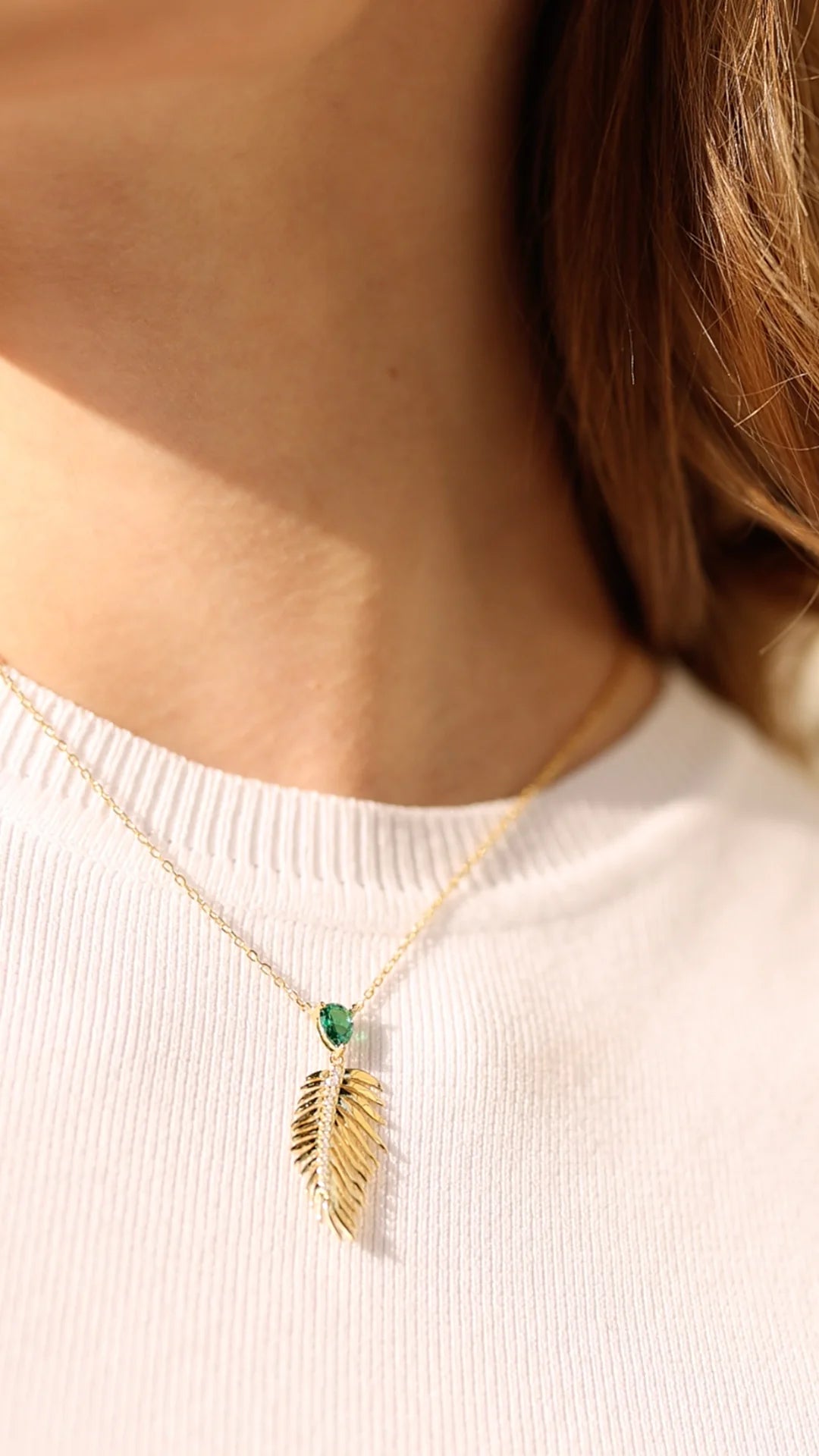 Palma Emerald Stone Necklace