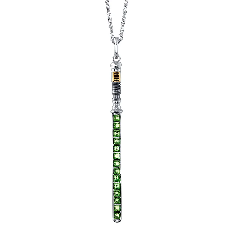 Star Wars X RockLove Luke Skywalker Crystal Lightsaber Necklace