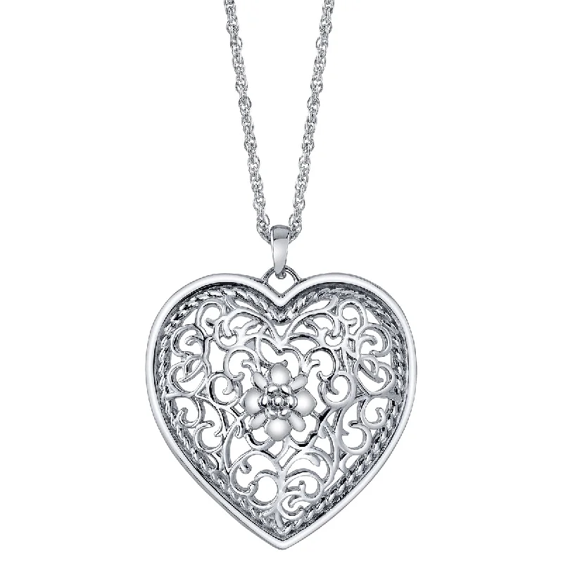 RockLove Jewelry XV Victorian Heart Necklace