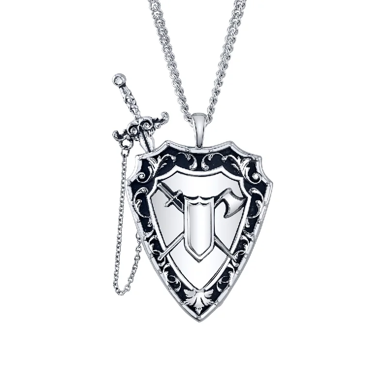 Dungeons and Dragons X RockLove Fighter Sword and Shield Necklace