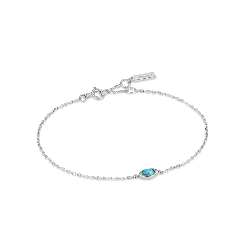 Ania Haie Silver Turquoise Wave Bracelet