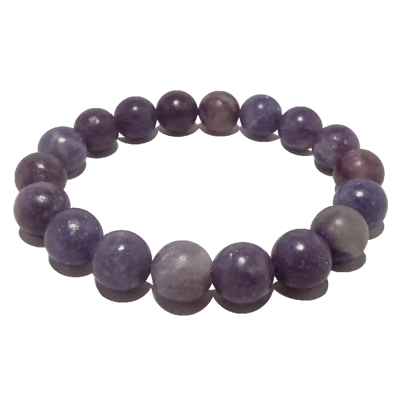 Lepidolite Bracelet Purple Spark Spiritual Beads