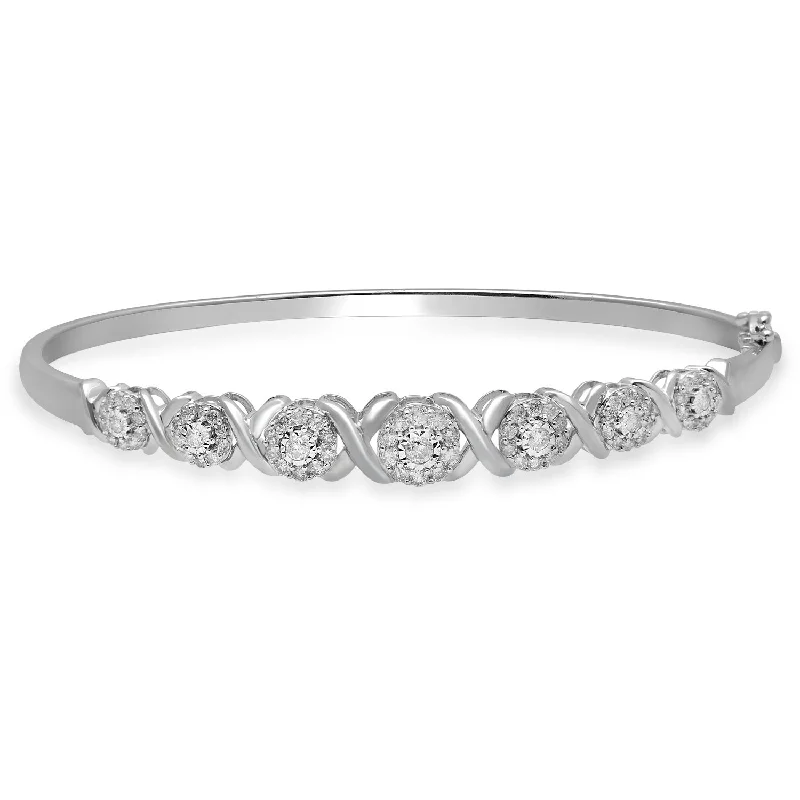 Bangle with 1.00ct of Diamonds in 9ct White Gold