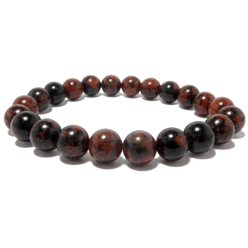 Mahogany Obsidian Bracelet Elegant Manifestation