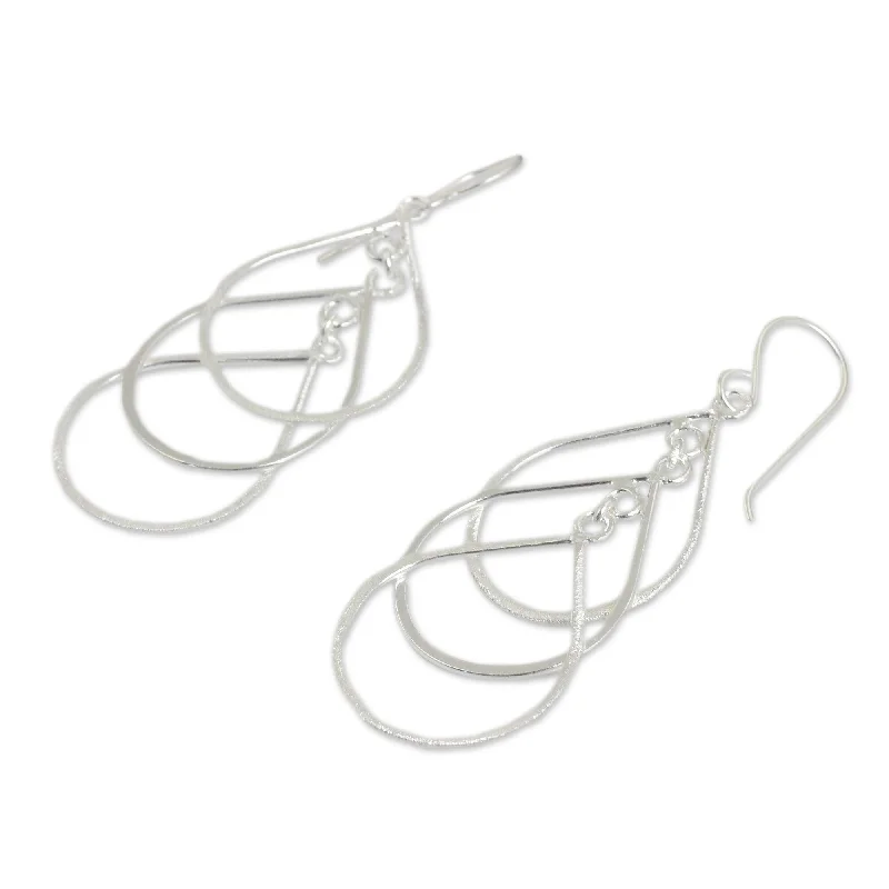 Sterling Silver Raindrops Earrings (Thailand)