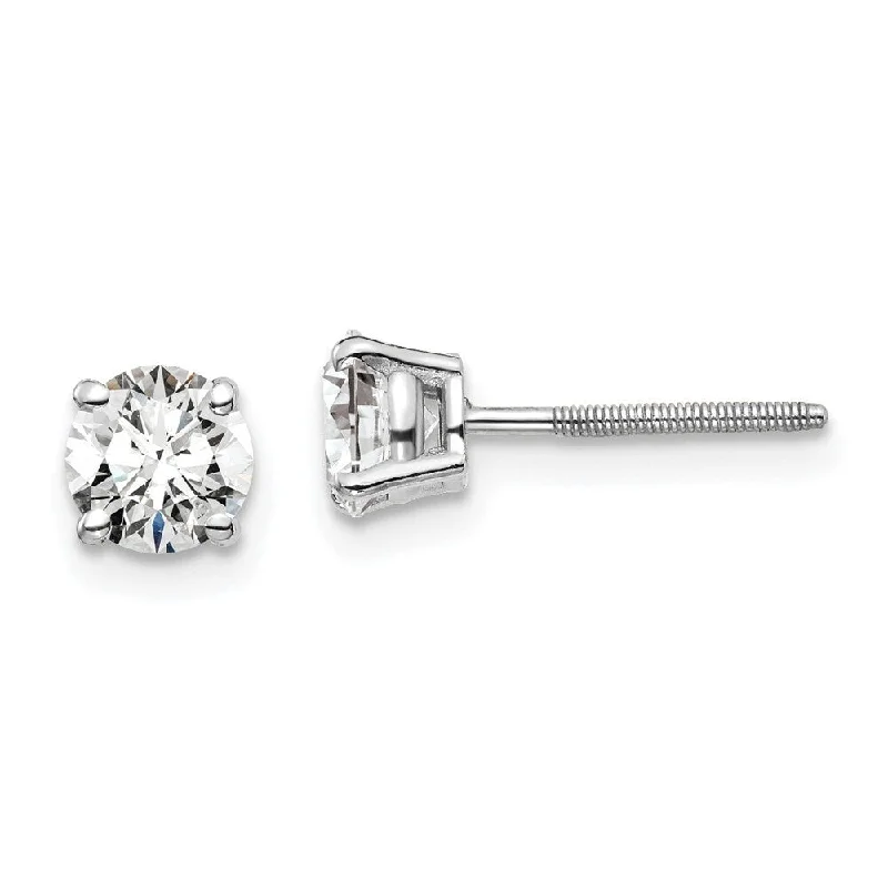 14k White Gold Lab Grown Diamond Stud Earrings (1.00 cttw, Clarity- SI1-SI2, Color- G-H)