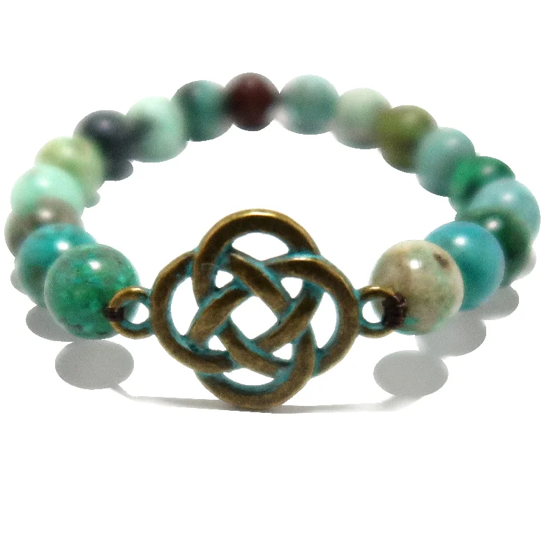 Chrysocolla Bracelet Celtic Cross Connection