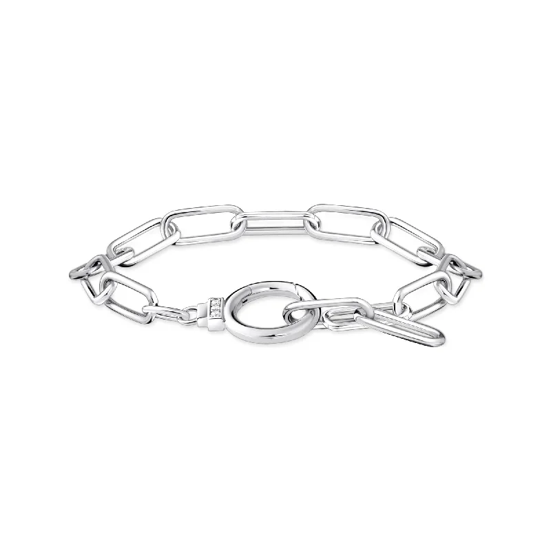 THOMAS SABO Silver Link Bracelet with White Zirconia